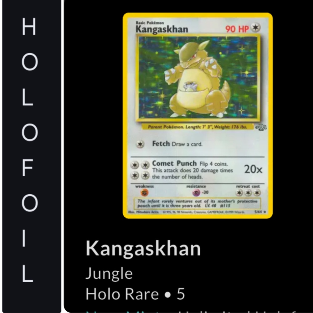 Pokémon KANGASKHAN LV.40 #115 5/64 90 HP